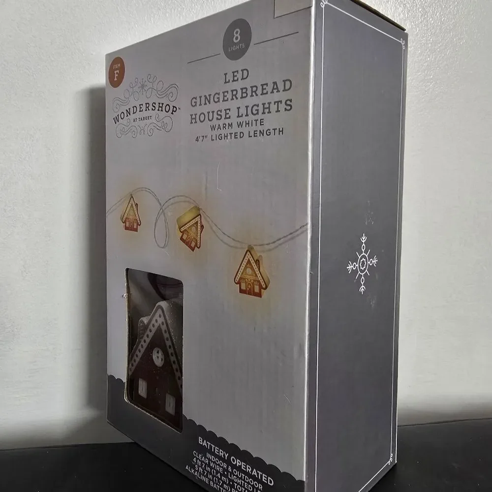 Wondershop Led Gingerbread Houses Lights, 5' 7